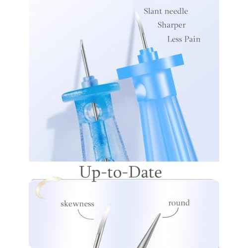 Sterile Needles for Pimples, 100PCS Disposable Acne Pimple Popper Needles with 2PCS Skin Kits for Blackhead and Blemish Remover (Pink and Blue)