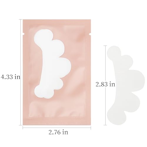 50 Pairs Eye Gel Pads, Lint Free Under Eye Patches for Eyelash Extensions, Premium Eye Mask Beauty Tool Kit (Pink)