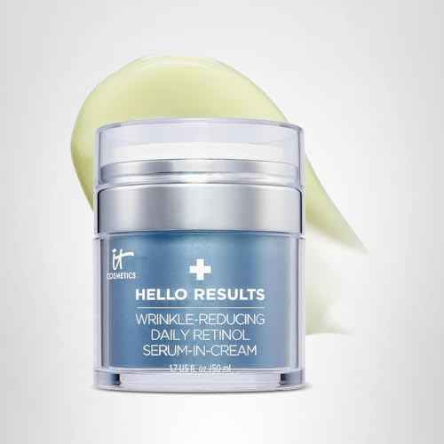 IT Cosmetics Hello Results Anti-Aging Retinol Serum-Cream - Firming Face Cream with Niacinamide & Vitamins B5 & E - 1.7 fl oz