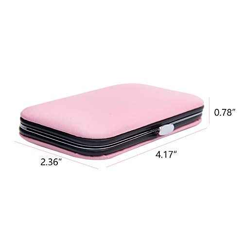 Manicure Pedicure Set Stainless Steel Nail Clippers Personal Nail Clipping Tools Portable Travel Grooming Kit with Snap-shut Case