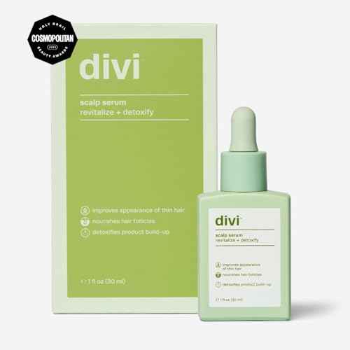 Divi Scalp Serum for Thinning Hair Clinically Tested, Non-Greasy Formula with Amino Acids, Caffeine & Rosemary Oil Promotes Healthy Scalp & Fuller-Looking Hair, Reduces Oil & Product Buildup