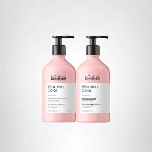 L'Oréal Professionnel Paris Vitamino Color Shampoo & Conditioner Set - Protects & Preserves Hair Color, Prevents Damage, Adds Vibrancy & Enhances Shine