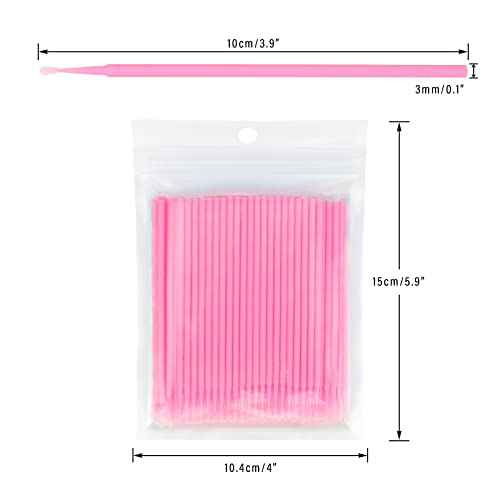 G2PLUS 500PCS Cotton Swabs, Disposable Micro Applicators Brush for Makeup and Personal Care Cosmetic Brush, Micro Swabs for Eyelash Extensions, Nails, Eyeliner (Head Diameter: 2.0mm)