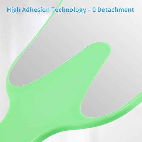 Annhua Handheld Mirrors with Handle Small Face Mirror, Tooth Shaped Hand Mirror Makeup, Used for Dentist Office, Clinic, Bathroom, Barber and Salon - White