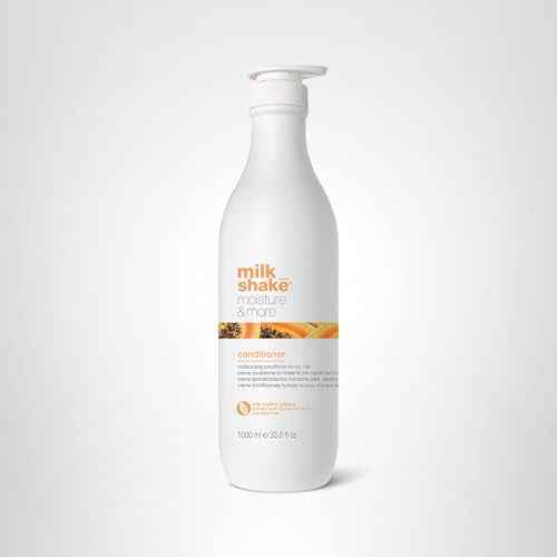 milk_shake moisture & more conditioner | creamy formula to hydrate and soften dry hair | for smoother, shinier, easy-to-manage hair | 33.8 fl oz