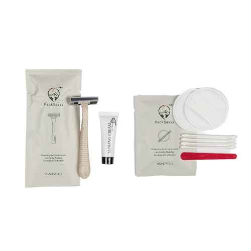 PackSavvy Travel Size Toiletries | 12 Piece Box | Sets of 3 | Disposable Toothbrush, Razor, Comb and Cotton Swabs Set | Travel Essentials | Air bnb Essentials