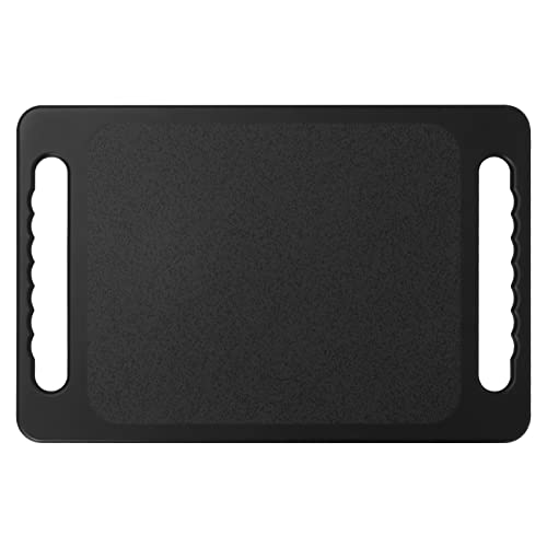 Drop-Proof Hand Mirror with Double Handle, Large Rectangular Hand held Mirror -(16"x10") Largehand Mirrors with Handle for Salons and Beauty Salons, Light Salon Hair Mirror(Black)