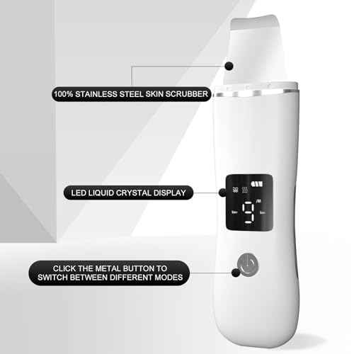 Face Scrubber Skin Spatula - Blackhead Remover with 4 Modes, Pore Extractor Face Spatula Deep Cleansing for Facial Skincare Women Gift