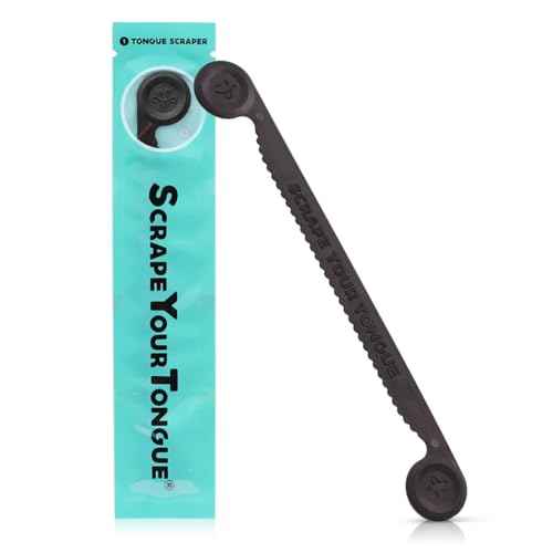 ScrapeYourTongue - #1 Daily Tongue Scraper for Oral Health. 100% Recyclable, Reusable, and Gag Proof Tongue Cleaner (1 Count (Pack of 1))