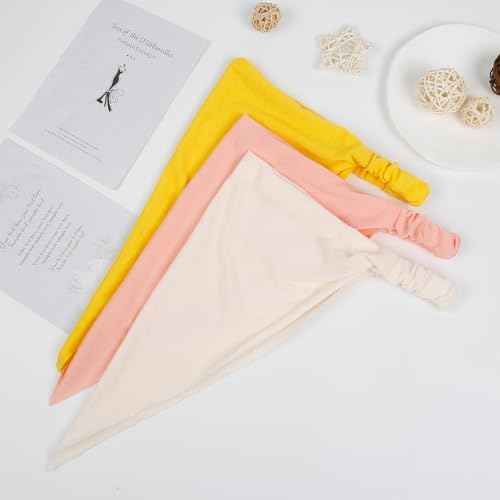 WOVOWOVO 8 Pack Large Scarf Headbands for Women, Elastic Boho Triangle Bandana Head Scarves Non Slip Cute Turban Head band Floral Printed Hair Accessories