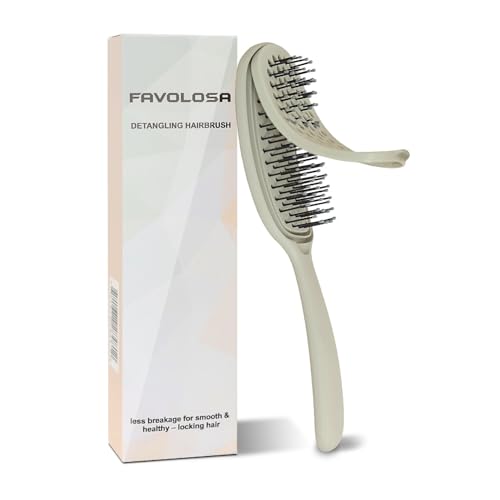 Unique Design Wet Detangling Hair Brush- Vented Design & Ultra Soft Bristles with Removable Screen Manages Tangle and Uncontrollable Hair. Pain-Free. Christmas Stocking Stuffer Gift.