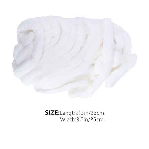 Uonlytech Pure Cotton Perm Strips 12.99X9.84X2.75 Inches Absorbent Salon Cotton Rolls for Makeup Removal Nail Polish and Hair Treatment