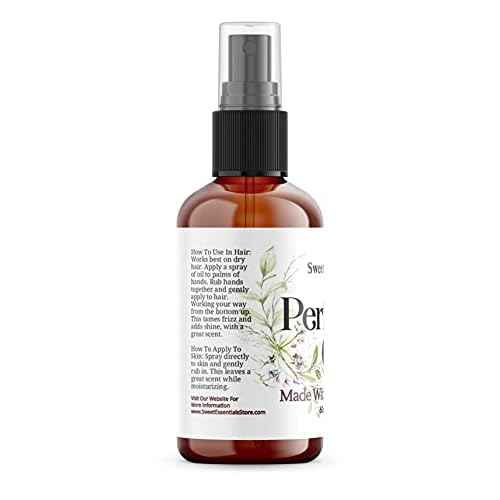 Sweet Essentials JASMINE VANILLA, Fragrance/Perfume Oil, Made with Organic Oils, 2oz, Spray on Perfume Hair & Body Oil - Alcohol, Silicone & Preservative Free