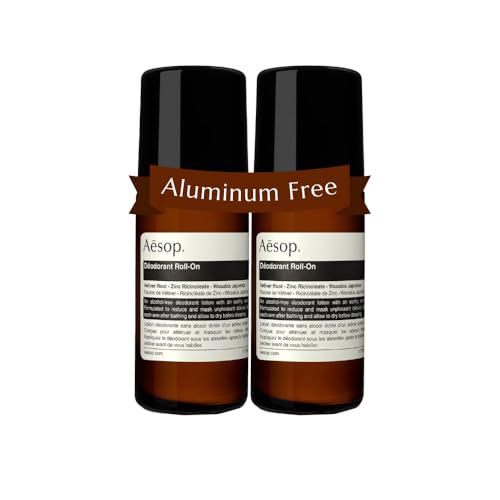Aesop Roll On Deodorant | Alcohol & Aluminum Free | Reduce and Mask Unpleasant Odors | Woody, Herbaceous, Earthy | 1.6 oz / 50 mL (Pack of 2)