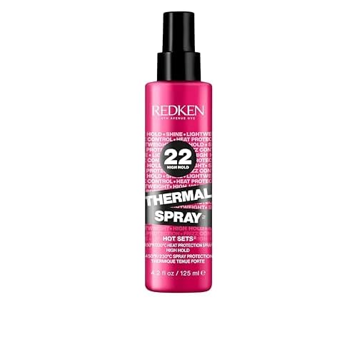 Redken Thermal Spray 22 High Hold - Thermal Heat Protectant and Setting Mist, For Curling and Flat Irons, Lasting Frizz Control & Protects Against Heat Damage