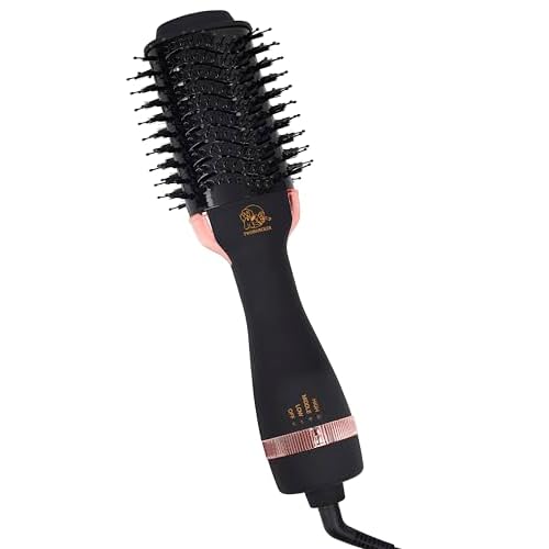 Hair Dryer Brush Blow Dryer Brush in One, 4 in 1 Ionic Hair Dryer and Styler Volumizer with Oval Titanium Barrel, Hot Air Straightener for Smooth Frizz-Free Blowout