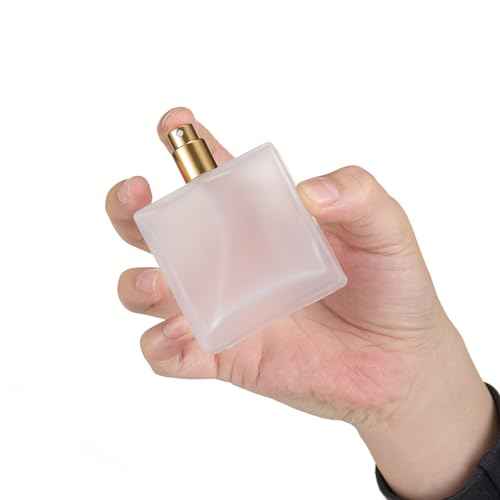 Refillable Perfume Bottle Glass Perfume Spray Bottle 50ml/1.7oz Large Empty Travel Perfume Atomizer Refillable,Replacement Perfume Bottles for Women Men, BS018
