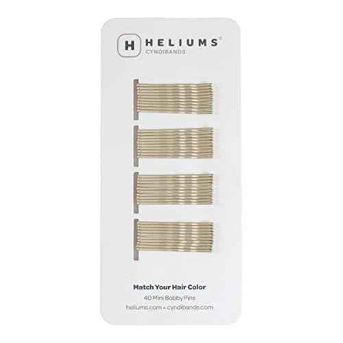 Heliums Mini Bobby Pins - Ash Blonde - 40 Pack, 1.5 Inch Small Hair Pins For Thin Hair & Kids