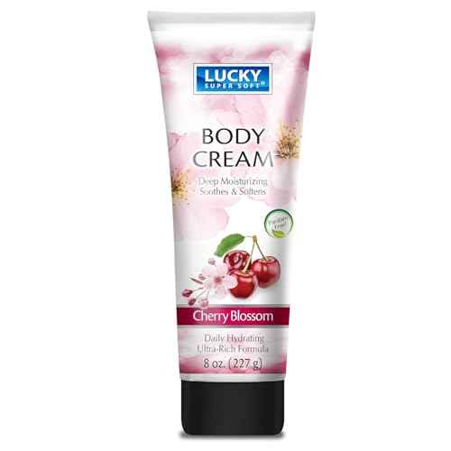 Lucky Super Soft Body Cream, Cherry Blossom, Deep Moisturizing to Soothe & Soften Skin, 6 oz, 3 Pack