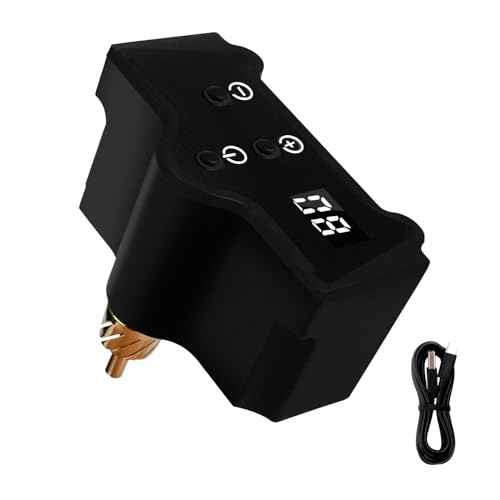 Dragoart 1500mAh WX-2 Tattoo Battery, RCA for Wireless Tattoo Machine Tattoo Pen, 5-12V USB Charging LED Display, Lightweight Portable Tattoo Power Supply for Rotary Tattoo Machine Pen
