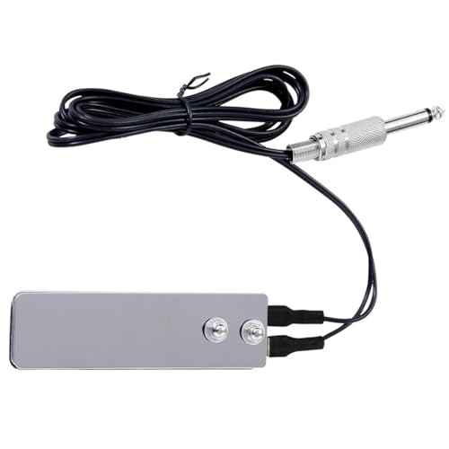 DOWEI Tattoo Foot Pedal Switch, Mini Flat Stainless Steel, Perfect for Tattoo Power Machine Guns Supplies