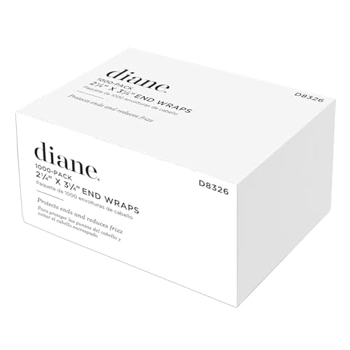 Diane End Wraps for Styling Hair in Salon or at Home 2.25 inch x 3.25 inch, White, 1000 Count(Pack of 1)