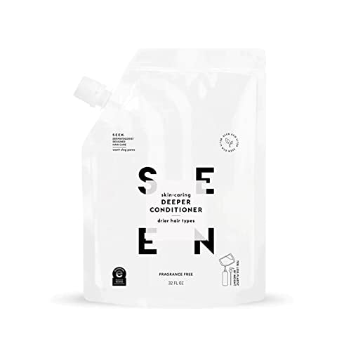 SEEN Deeper Conditioner Eco-Refill, Fragrance Free - Non-Comedogenic & Hair Conditioner- Dermatologist-Developed - Safe for Sensitive & Acne Prone Skin