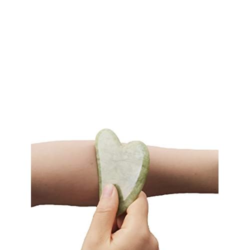 3 in 1 Ficial Face Ice Jade Roller and Gua Sha Tool, Natural Real Jade Anti-Wrinkle Face Eye Neck Massager Tool, Reduce Wrinkles, Puffiness, Migraine, Redness, Pain and Injury