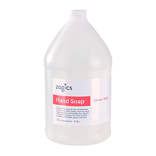 Zogics Hand Soap, Citrus + Aloe Scented Hand Soap (4 Gallons/Case)