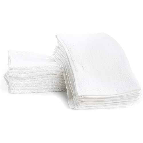 Simpli-Magic Cotton Washcloths White, 40 Pack, Size: 12¡±x12¡±