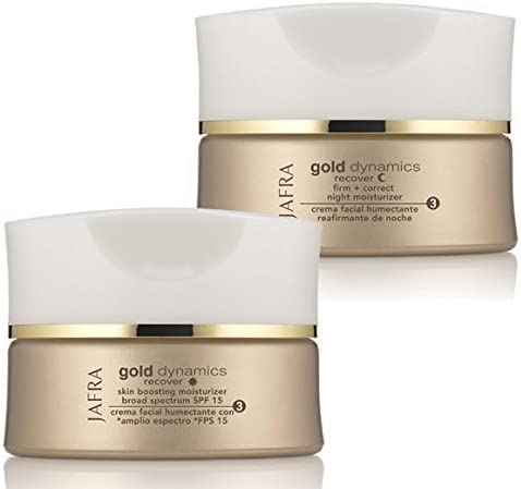 JAFRA Gold Dynamics Skin Boosting Moisturizer Broad Spectrum SPF 15, Gold Dynamics Firm + Correct Night Moisturizer