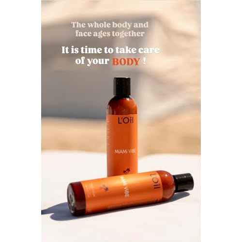 L'Oil Body lotion, Miami Vibe. Super Anti-Aging, Hydrating, Anti-wrinkle, Antioxidant, Anti-stretch marks. From head-to-toe. 24 Hour Moisture. 8 fl oz