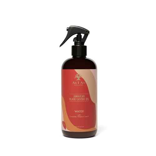 As I Am JBCO Water 16 oz - Nano Curl Strengthener - Moisturizes and Detangles - Anti-Frizz - Increases Fiber Strength - Enriched with Jamaican Black Castor Oil, Vitamin C, and Vitamin E, Red