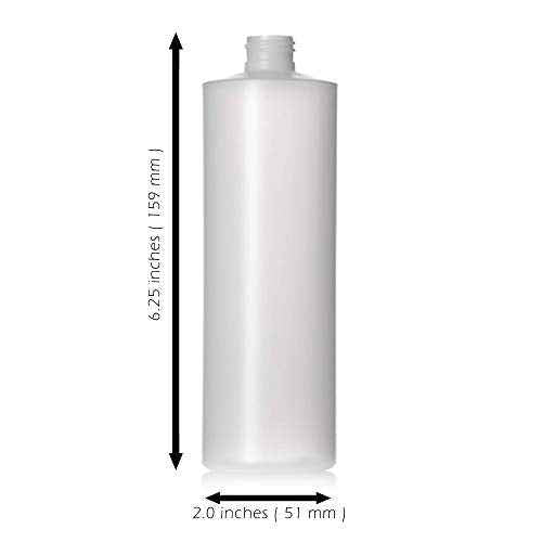 8oz Natural Color HDPE Squeeze Bottles with Disc Cap and Squirt Cap (3 Pack) (8oz)