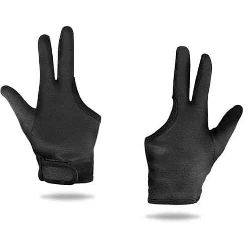 1 Pair Black Reusable Heat Resistant Gloves for Hair Styling, 3 Finger Heat Resistant Gloves, Professional Curling Iron Barber Glove for Curling, Barber, Perming,Hair Straightening