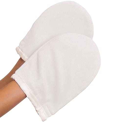 ForPro Professional Collection Thermal Mitts for Paraffin Heat Therapy Spa Treatments, Insulates and Retains Heat, Fits All Hand Sizes, White, One-Pair