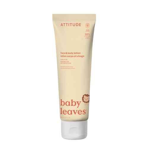 ATTITUDE Baby Lotion, EWG Verified Moisturizer, Dermatologically Tested Moisturizing Cream, Vegan and Cruelty-Free, Pear Nectar Scent, 8 Fl Oz
