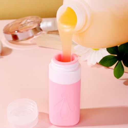 INSFIT Travel Bottles for Toiletries, TSA Approved 2oz Travel Size Containers, BPA Free Leak Proof Squeezable Silicone Tubes for Shampoo Conditioner Lotion Soap with Labels
