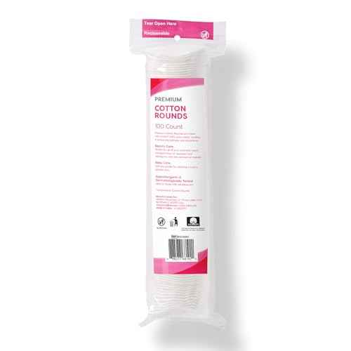 Simply Soft Premium Cotton Rounds, 100% Pure Cotton, Absorbent Cotton Pads, 100 Count (Pack of 6)