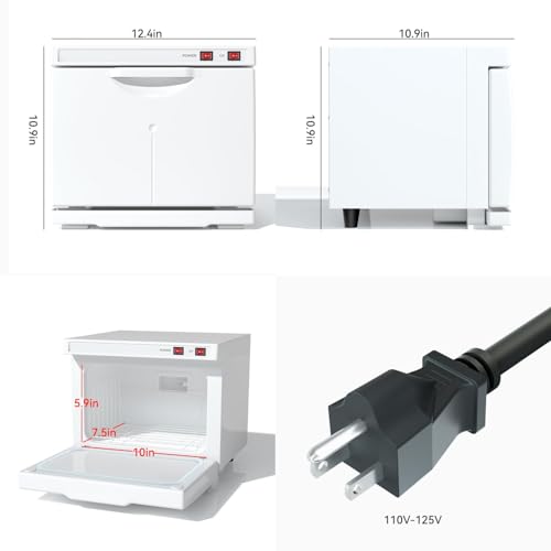Hot Towel Warmer, 8.5L Towel Warmers Spa, Small Towel Warmer Professional Mini Towel Warmer Cabinet for Facial, Towel Warmer Esthetician Towel Heater for Beauty&Salon(8.5L-White)