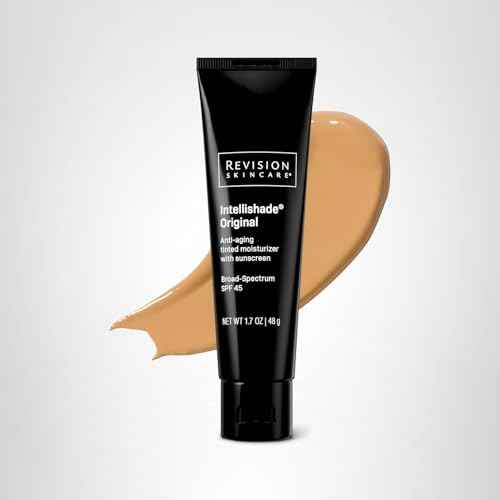 Revision Skincare Intellishade® Original SPF 45, Anti-Aging Tinted Sunscreen for Face, Daily Moisturizer with SPF, Anti-Wrinkle with Peptides & Vitamin C, Hydrating Broad-Spectrum Sunscreen, 1.7 oz