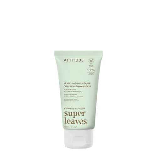 ATTITUDE Pregnancy Stretch Mark Prevention Oil, EWG Verified, Dermatologically Tested, Plant and Mineral-Based, Vegan Maternity Products, Argan Oil, 5 Fl Oz