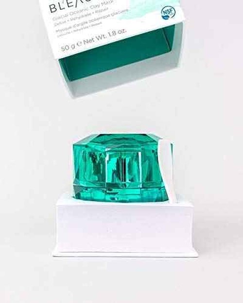 Bl'eau Glacial Oceanic Clay Mask - NSF Certified - Detox/Rehydrate/Repair, 50 g ℮ Net Wt. 1.8 oz
