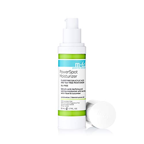 m-61 PowerSpot Moisturizer | Clarifying Oil-Free Moisturizer With Salicylic Acid, Tea Tree, Witch Hazel, and Cucumber. For Oily, Combination, and Blemish-Prone Skin - 1.7 Fl Oz