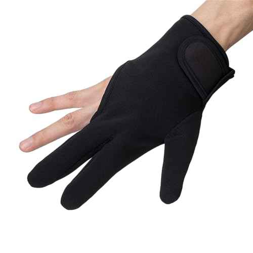 3 Finger Barber Glove Heat Resistant Gloves for Hair Styling 1 Pcs Curling Wand Glove Reusable Hair Dye Glove(black,M)