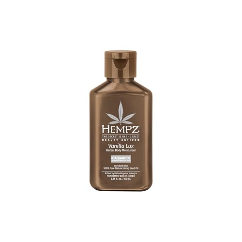 HEMPZ Mini Vanilla Lux Herbal Body Moisturizer 2.25 oz. New LOOK