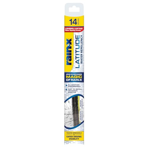 Rain-X 5079277-2 Latitude 2-In-1 Water Repellent Wiper Blades, 20 Inch Windshield Wipers (Pack Of 1), Automotive Replacement Windshield Wiper Blades With Patented Repellency Formula