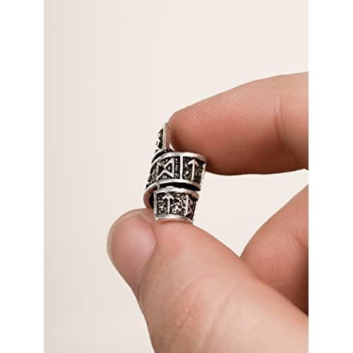 HAQUIL Braiding Bracelet Pendant Pull Dreadlock Pin Quick Beader Viking Beads Combo 5 pcs Viking Celtics Knots Triquetra Hair Lock