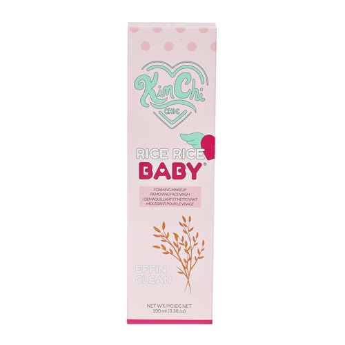 Kimchi Chic Rice Rice Baby Foaming Makeup Removing Face Cleanser - with Rice Extract & Collagen, Deep Cleans, Soothes, & Removes Makeup - 3.38 fl oz