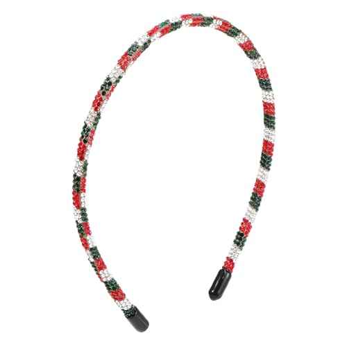 Soochat Christmas Rhinestone Headbands Xmas Crystal Hairband Merry Christmas Headband Hair Hoop Holiday Party Hair Accessories for Women Girls